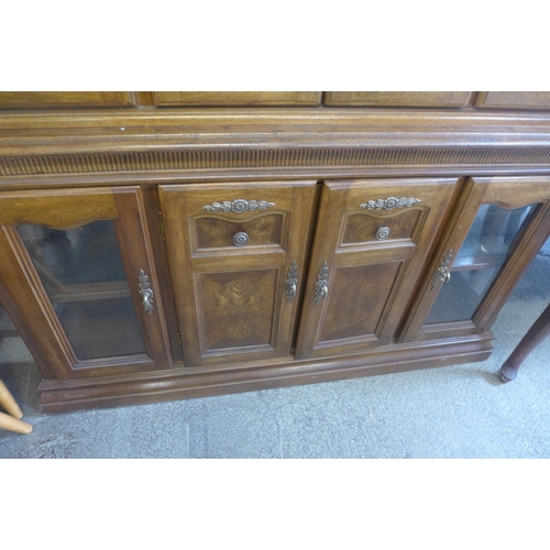 1590 - An oak effect glazed dresser