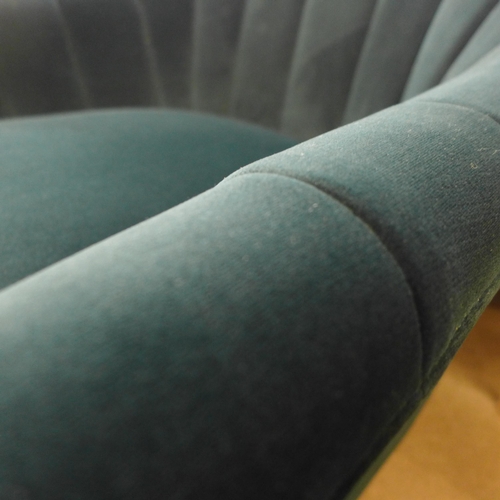 1313 - Isabella chair green velvet polyester, original RRP £249.99 + VAT (4178-17) *This lot is subject to ... 