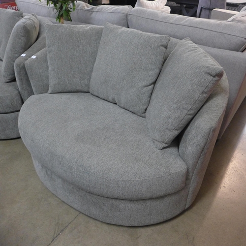 1367 - Light grey fabric swivel chair, original RRP £441.66 + VAT (4178-15) *This lot is subject to Vat