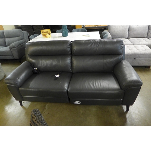 1401 - Grace grey leather 2.5 seater power recliner, original RRP £891.66 + VAT (4178-34) *This lot is subj... 