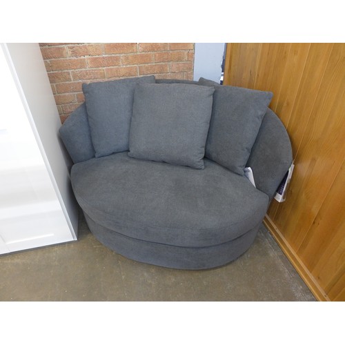 1509 - Dark grey fabric swivel chair, original RRP £441.66 + VAT (4178-43) *This lot is subject to Vat