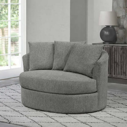 1367 - Light grey fabric swivel chair, original RRP £441.66 + VAT (4178-15) *This lot is subject to Vat