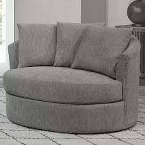 1506 - Light grey fabric swivel Chair, original RRP £441.66 + VAT (4178-11) *This lot is subject to Vat