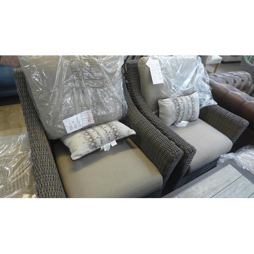 1455 - Agio Mckenzy 6 piece woven deep seating set, original RRP £1999.99 + VAT (4178-44) *This lot is subj... 