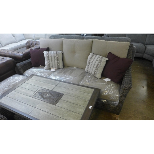 1455 - Agio Mckenzy 6 piece woven deep seating set, original RRP £1999.99 + VAT (4178-44) *This lot is subj... 