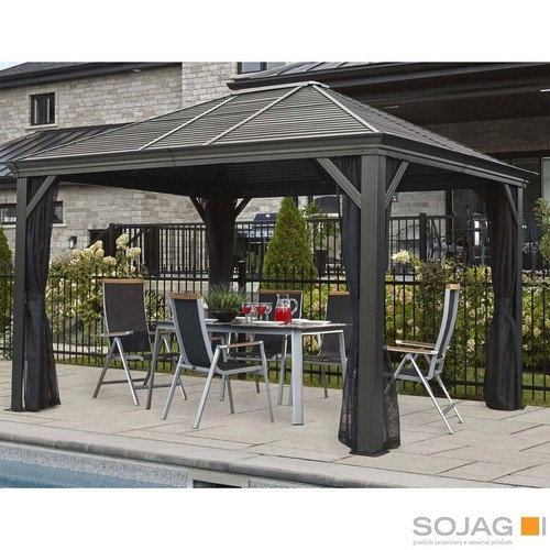 1526 - Sojag Mykonos 10X12 Gazebo with steel roof, original RRP £1166.66 + VAT - boxed, not checked(4178-21... 