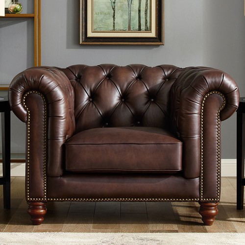 1484 - New Allington brown leather chair, original RRP £958.33 + VAT (4178-19) *This lot is subject to Vat