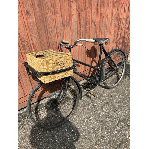 2241 - A vintage trailer bike with Brooks saddle and basket