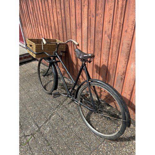 2241 - A vintage trailer bike with Brooks saddle and basket