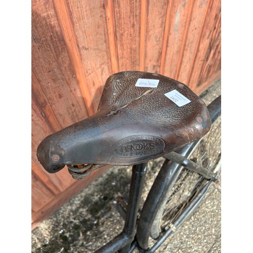 2241 - A vintage trailer bike with Brooks saddle and basket