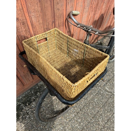 2241 - A vintage trailer bike with Brooks saddle and basket