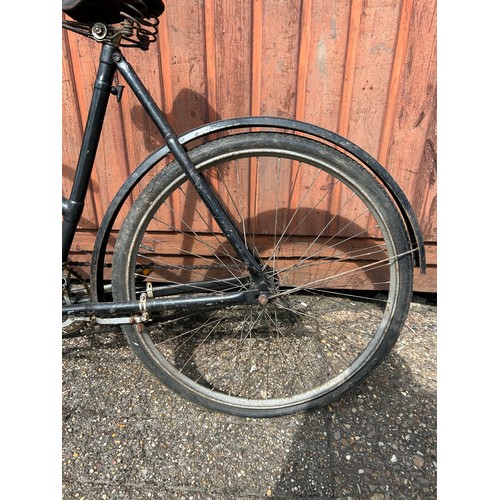 2241 - A vintage trailer bike with Brooks saddle and basket