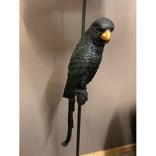 1386 - A floor lamp in the form of a parrot with floral shade