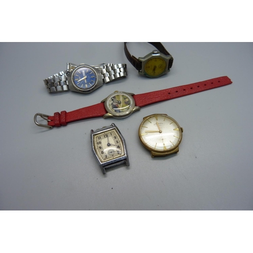 1030 - Five mechanical wristwatches including a gentleman's Rotary, a lady's Seiko automatic Hi-Beat wristw... 