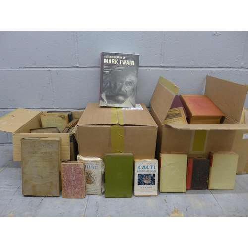 1050 - Three boxes of 19th and 20th Century books, topics including poetry, classic literature etc. **PLEAS... 