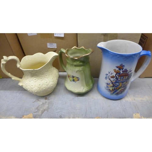 1051 - A collection of jugs including Staffordshire and oriental design **PLEASE NOTE THIS LOT IS NOT ELIGI... 