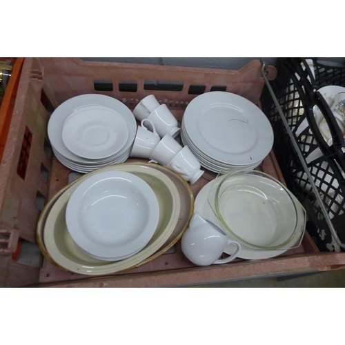 1054 - Three boxes of assorted china and kitchenware **PLEASE NOTE THIS LOT IS NOT ELIGIBLE FOR POSTING AND... 