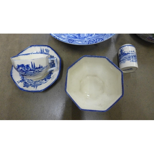 1061 - A William Adams vase, Royal Doulton blue and white and a Copeland bowl **PLEASE NOTE THIS LOT IS NOT... 