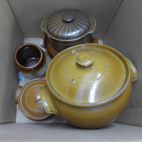 1069 - A collection of stoneware including jars and tureens **PLEASE NOTE THIS LOT IS NOT ELIGIBLE FOR POST... 