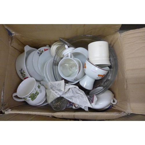 1074 - Four boxes of assorted china **PLEASE NOTE THIS LOT IS NOT ELIGIBLE FOR POSTING AND PACKING**