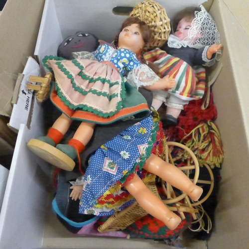 1075 - Three boxes of assorted dolls **PLEASE NOTE THIS LOT IS NOT ELIGIBLE FOR POSTING AND PACKING**