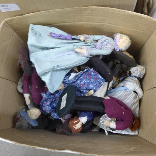 1075 - Three boxes of assorted dolls **PLEASE NOTE THIS LOT IS NOT ELIGIBLE FOR POSTING AND PACKING**