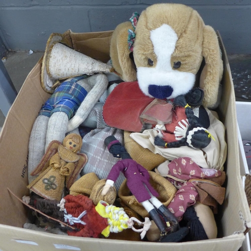 1075 - Three boxes of assorted dolls **PLEASE NOTE THIS LOT IS NOT ELIGIBLE FOR POSTING AND PACKING**