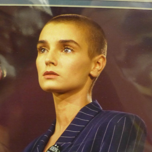 609 - A Sinead O'Connor autographed advert display