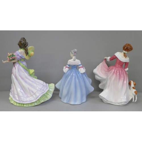 615A - Three Royal Doulton figures of ladies; Summerime, My Best Friend and Southern Belle