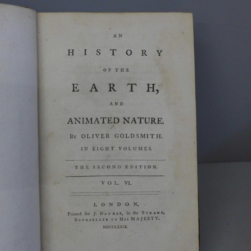 660 - Four volumes of Oliver Goldsmith's History of the Earth and Animated Nature, volume III, History of ... 