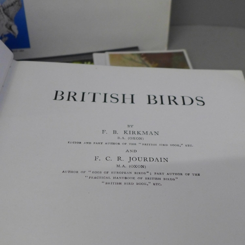 689 - Ephemera:- collection of bird ephemera including the book 'British Birds' by Kirkman and Jourdain, p... 