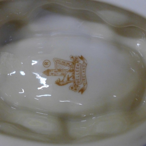 695 - A collection of Belleek Irish porcelain  **PLEASE NOTE THIS LOT IS NOT ELIGIBLE FOR POSTING AND PACK... 