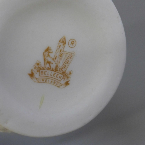 695 - A collection of Belleek Irish porcelain  **PLEASE NOTE THIS LOT IS NOT ELIGIBLE FOR POSTING AND PACK... 