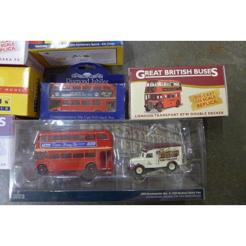 709 - A collection of seven model vehicles, Atlas Editions and Vanguards, boxed