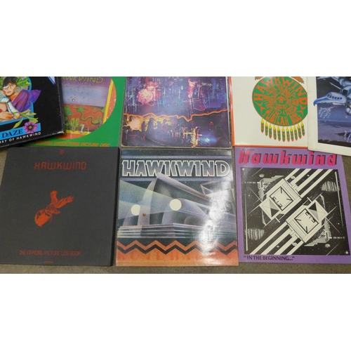 724 - Twelve Hawkwind LP records including two box sets