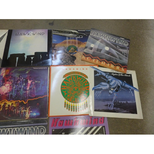 724 - Twelve Hawkwind LP records including two box sets