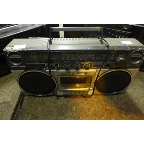 2120 - Three portable stereos; Sharp and two Saisho