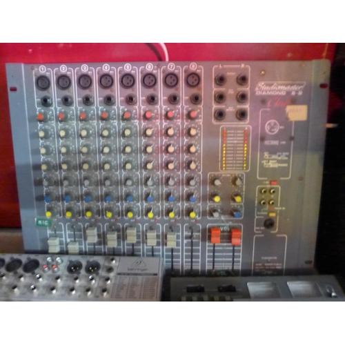 2121 - A DJ bundle: a Behringer multi FX processor, a Studiomaster Diamond 8-2 club mixer, a Maplin stereo ... 