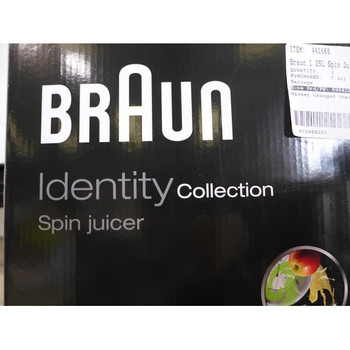 3007 - Braun J700 1.25L  Spin Juicer 1000W, Original RRP £116.99 + vat (302-252)  * This lot is subject to ... 