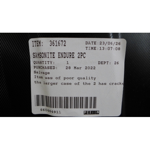 3020 - Samsonite Endure 2Pc Hardside Luggage Set - Cracked/Damaged, Original RRP £134.99 + vat  (302-403)  ... 