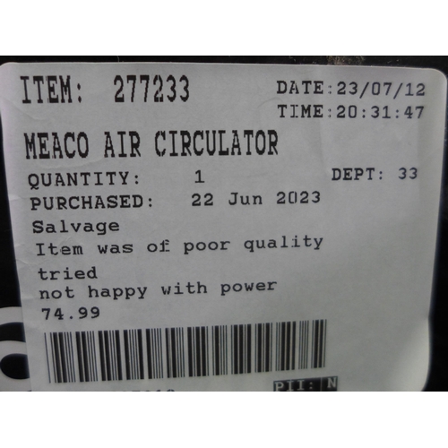 3072 - Meaco Air Circulator Fan With Remote  (302-241)  * This lot is subject to vat