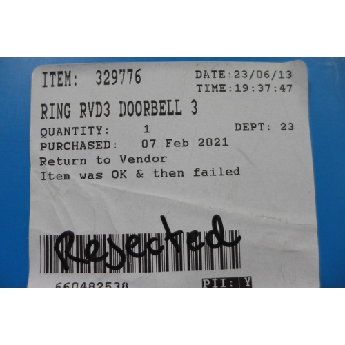 3087 - Ring Chime Video Doorbell 3 (302-307)  * This lot is subject to vat