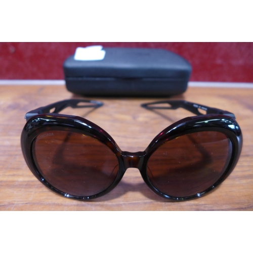 3102 - Balenciaga Black Plastic Sunglasses (Marks On Lenses) - Model Bb 0024Sa 001   (302-167)  * This lot ... 