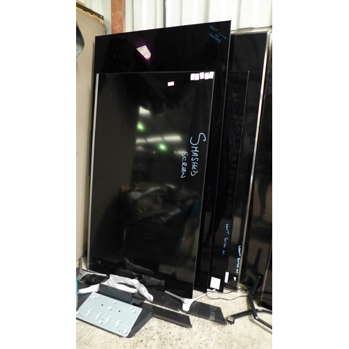 3296 - 5x Damaged Tvs inc Hisense 65