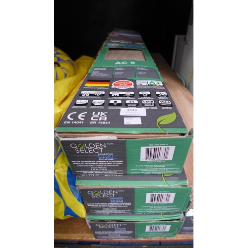 3333 - Three packs of Laminate Flooring in Hartford Oak  (302-203)  * This lot is subject to vat