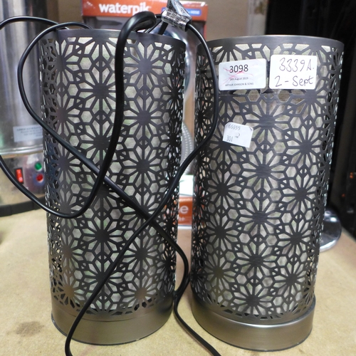 3339A - Pair of Lumis lighting Geo Touch Table Lamps   ( 301 - 227 )   * This lot is subject to vat