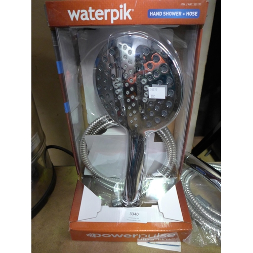 3340 - Two Waterpik Powerpulse Shower Heads & Hoses  (302-335,336)  * This lot is subject to vat