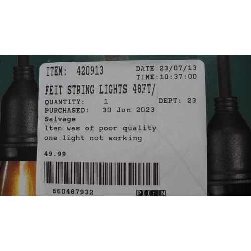 3347 - Feit String Lights 48ft/14.6m   (302-212)  * This lot is subject to vat