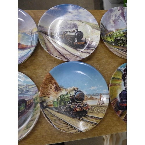 2075 - A selection of wall plates depicting trains including Davenport