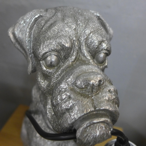 1335 - A table lamp in the form of a boxer dog